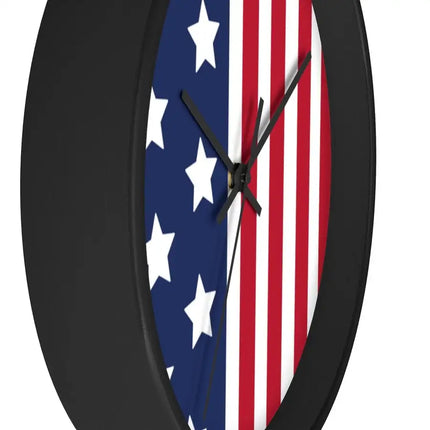 Uniquely You Wall Clock, Stars and Stripes Red White Blue Print