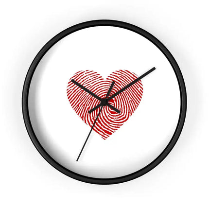 Uniquely You Wall Clock, White and Red Heart Print