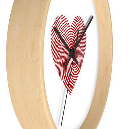 Uniquely You Wall Clock, White and Red Heart Print