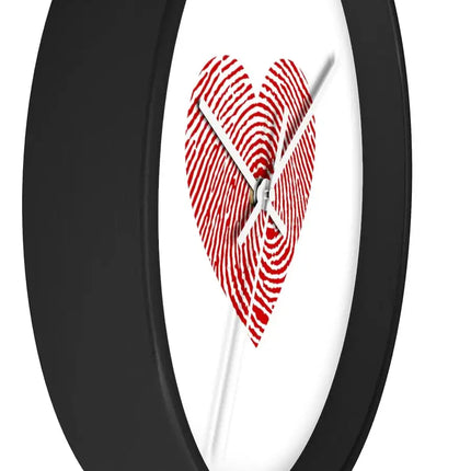 Uniquely You Wall Clock, White and Red Heart Print