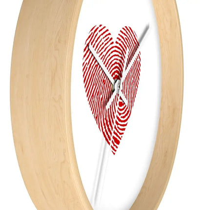 Uniquely You Wall Clock, White and Red Heart Print