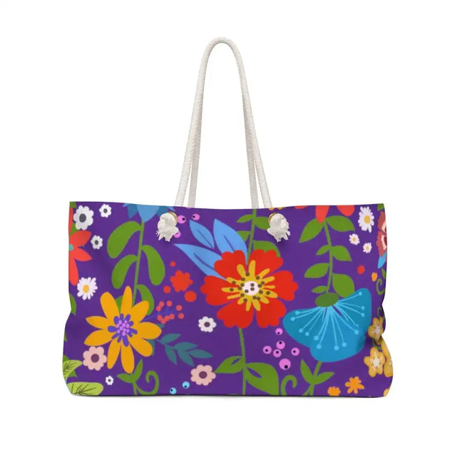 Bolso tote Uniquely You Weekender, estampado floral - Púrpura