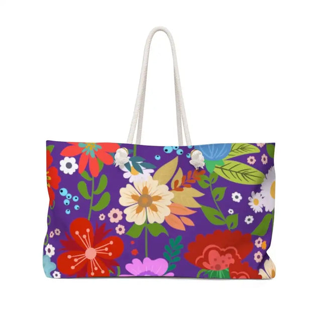 Bolso tote Uniquely You Weekender, estampado floral - Púrpura