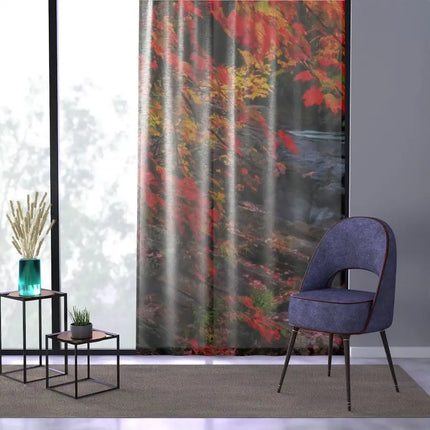 Uniquely You Window Curtain - Nature / Autumn Leaves Landscape Print