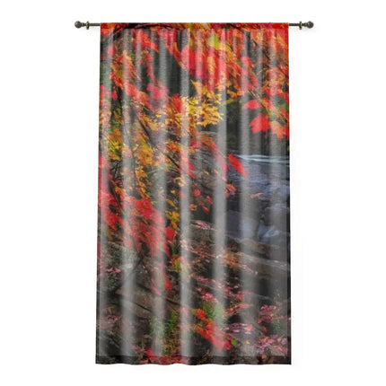 Uniquely You Window Curtain - Nature / Autumn Leaves Landscape Print