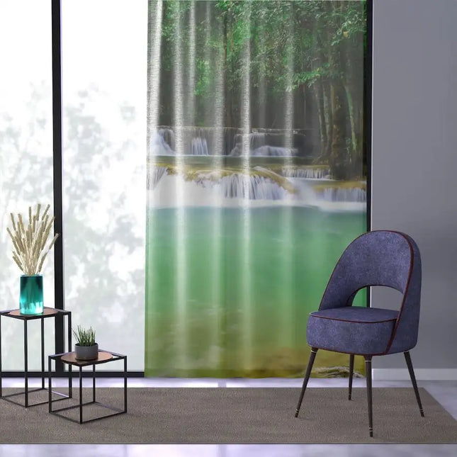 Uniquely You Window Curtain - Nature / Riverbank Landscape Print