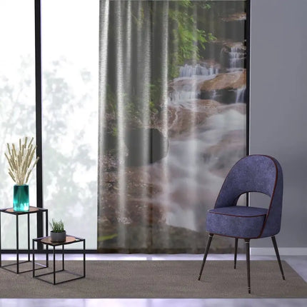 Uniquely You Window Curtain - Nature / Riverbank Landscape Print