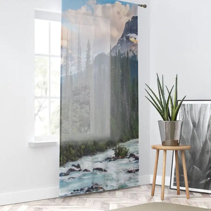 Uniquely You Window Curtain - Nature / Riverbank Landscape Print