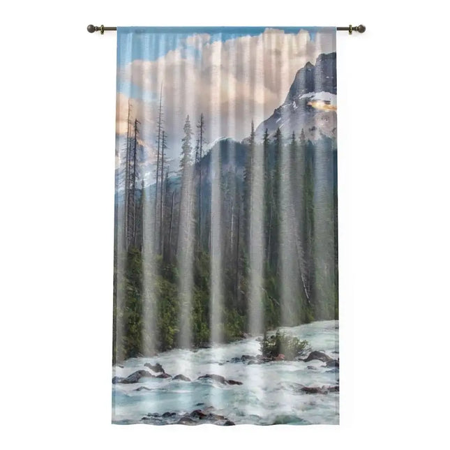 Uniquely You Window Curtain - Nature / Riverbank Landscape Print