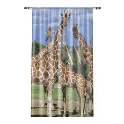 Uniquely You Window Curtain - Nature / Safari Landscape Giraffes Print