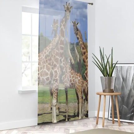 Uniquely You Window Curtain - Nature / Safari Landscape Giraffes Print