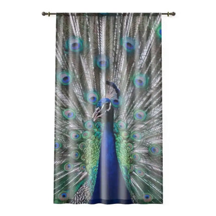 Uniquely You Window Curtain - Nature / Safari Landscape Peacock Print
