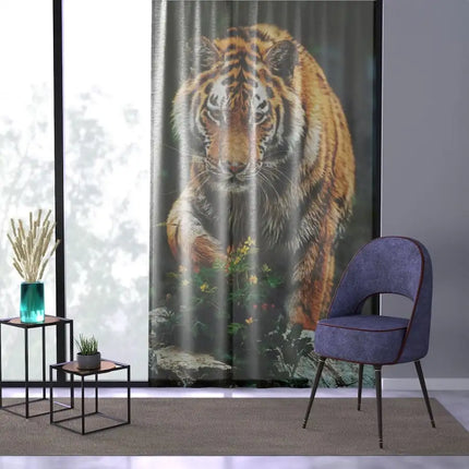 Uniquely You Window Curtain - Nature / Safari Landscape Tiger Print