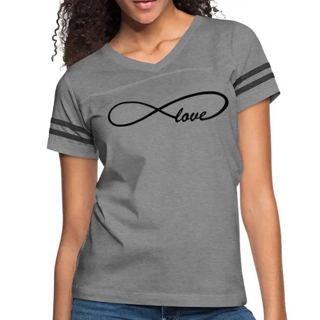 Uniquely You Womens Graphic Vintage Tee, Infinite Love Sport T-Shirt