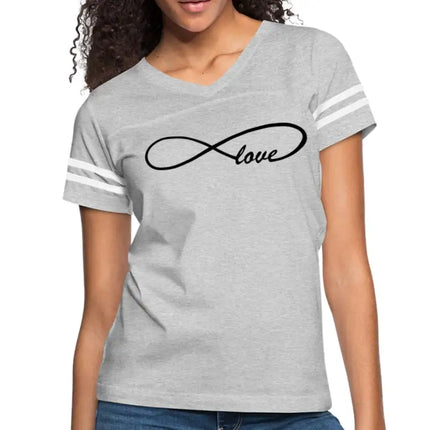Uniquely You Womens Graphic Vintage Tee, Infinite Love Sport T-Shirt