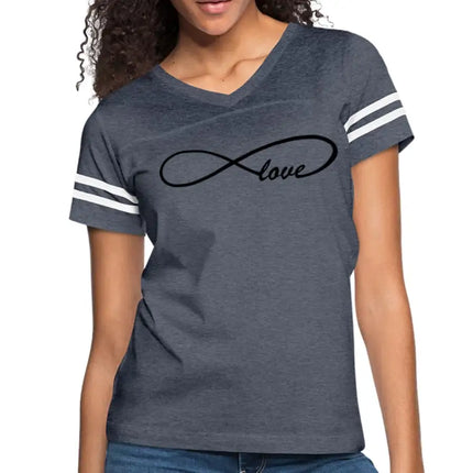 Uniquely You Womens Graphic Vintage Tee, Infinite Love Sport T-Shirt