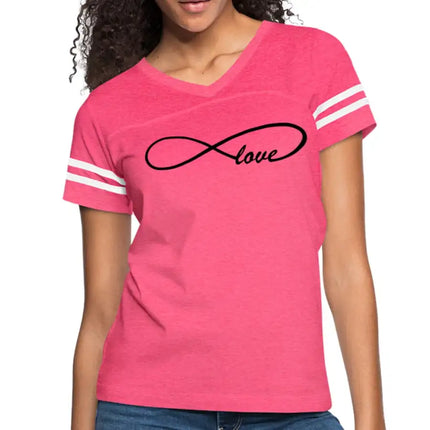 Uniquely You Womens Graphic Vintage Tee, Infinite Love Sport T-Shirt