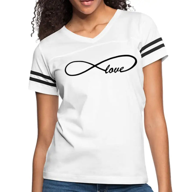 Uniquely You Womens Graphic Vintage Tee, Infinite Love Sport T-Shirt