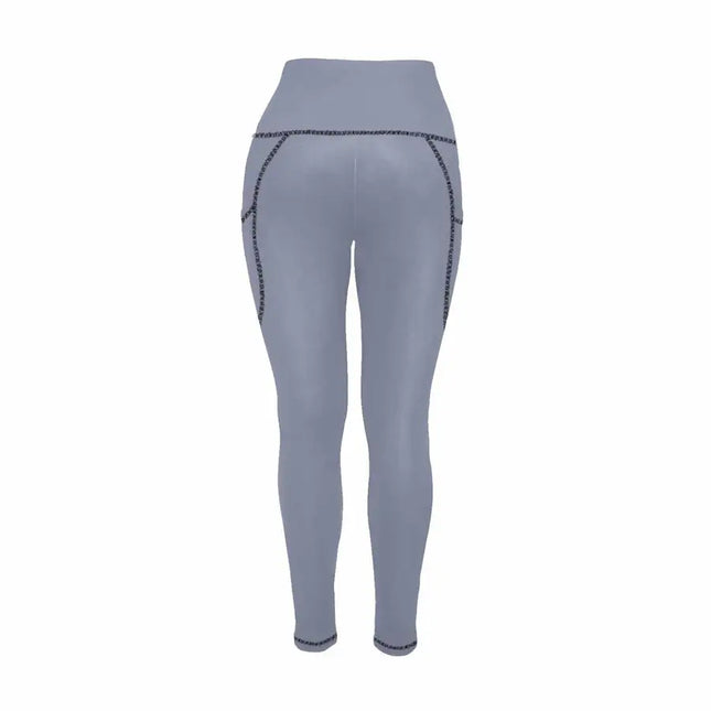 Uniquely You Womens Leggings with Pockets - Fitness Pants /  cool gray