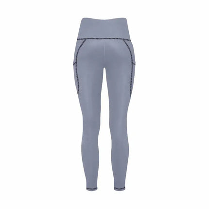 Uniquely You Womens Leggings with Pockets - Fitness Pants /  cool gray