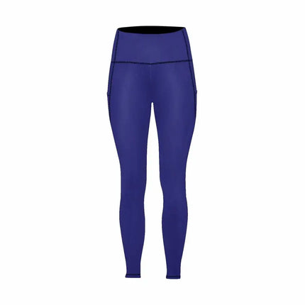 Uniquely You Womens Leggings with Pockets - Fitness Pants /  midnight blue