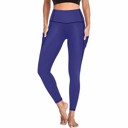 Uniquely You Womens Leggings with Pockets - Fitness Pants /  midnight blue