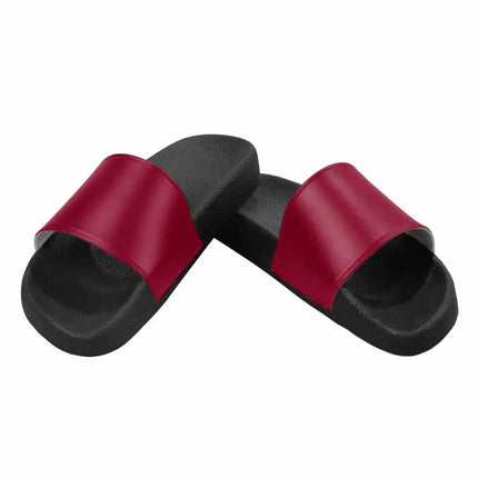 Uniquely You Womens Slide Sandals / Burgundy Red