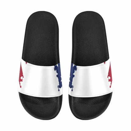 Uniquely You Womens Slide Sandals / Stars and Stripes Print