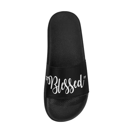 Uniquely You Womens Slides / Flip-Flop Sandals - Blessed Print