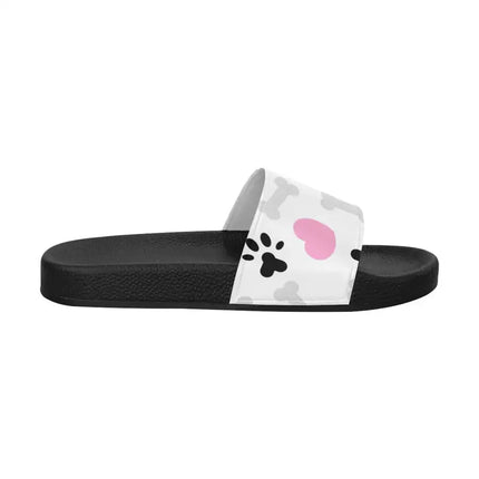 Uniquely You Womens Slides / Flip-Flop Sandals - Doggie Love Paw Print