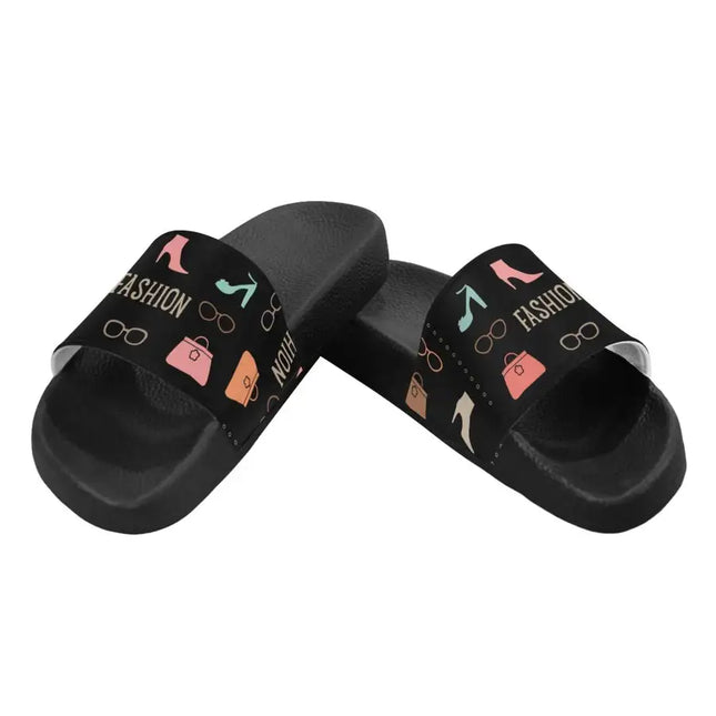 Sandalias para mujer Uniquely You - Fashion Print Negro