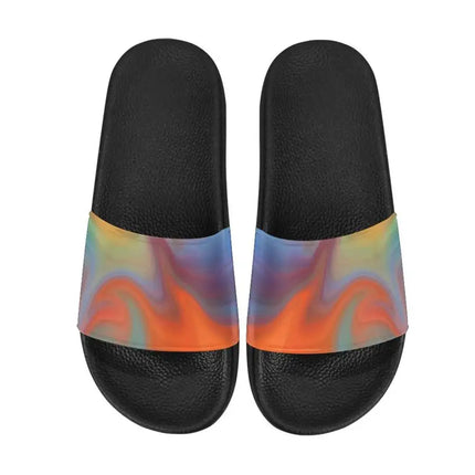 Uniquely You Womens Slides / Flip-Flop Sandals - Hazy Orange Print