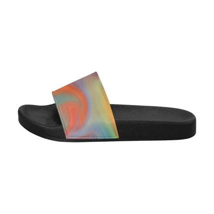 Uniquely You Womens Slides / Flip-Flop Sandals - Hazy Orange Print