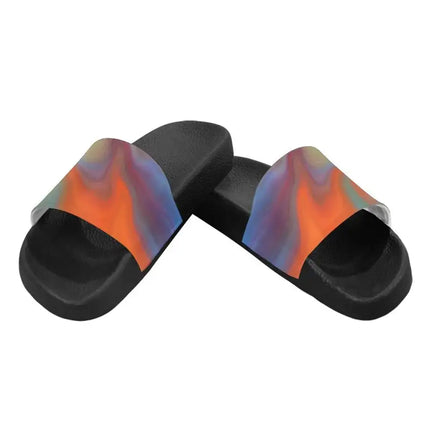 Uniquely You Womens Slides / Flip-Flop Sandals - Hazy Orange Print