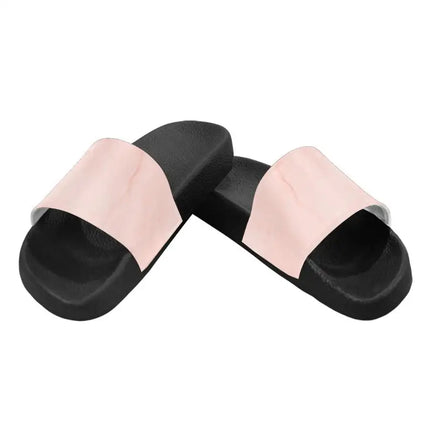 Uniquely You Womens Slides / Flip-Flop Sandals - Peach Marble Print