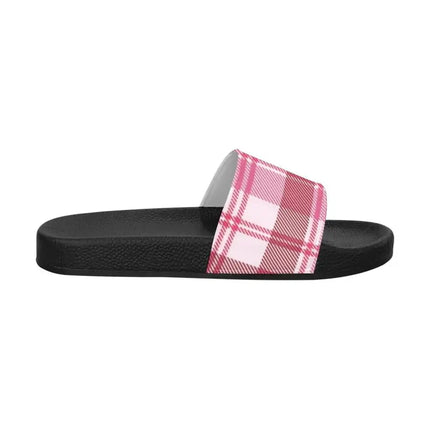 Sandalias para mujer Uniquely You - Estampado de cuadros en rosa y blanco