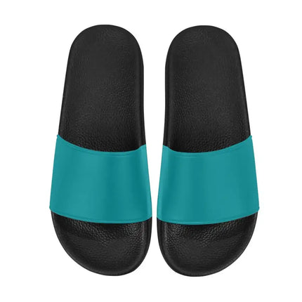 Uniquely You Womens Slides / Flip-Flop Sandals - Teal Green