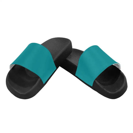 Uniquely You Womens Slides / Flip-Flop Sandals - Teal Green