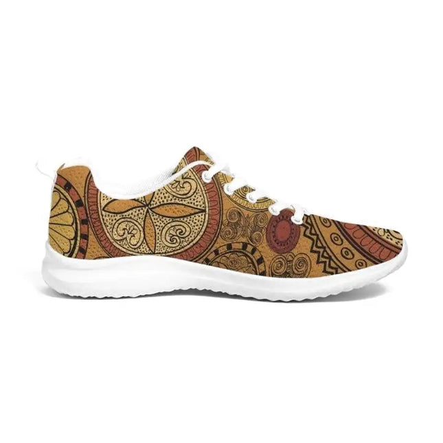 Zapatillas de deporte para mujer Uniquely You - Zapatos deportivos de lona estilo Paisley marrón / Correr