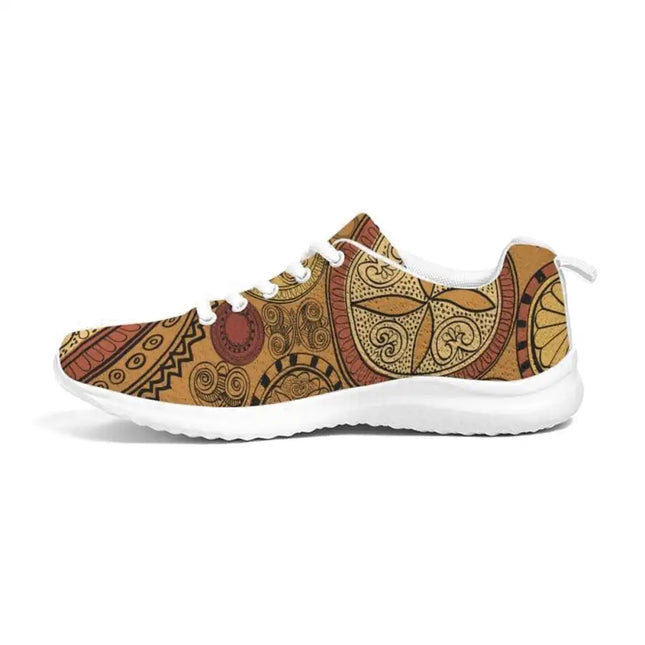 Zapatillas de deporte para mujer Uniquely You - Zapatos deportivos de lona estilo Paisley marrón / Correr