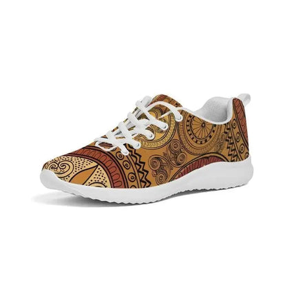 Uniquely You Womens Sneakers - Brown Paisley Style Canvas Sports Shoes / Running