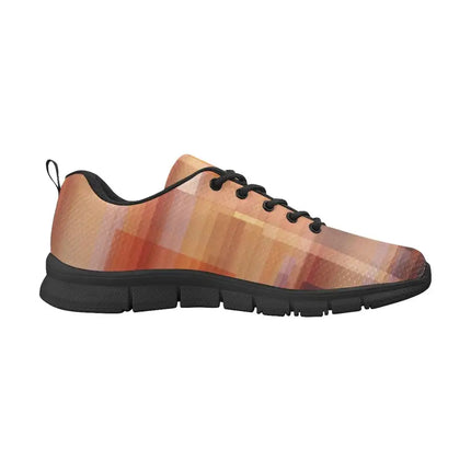 Zapatillas para mujer Uniquely You, zapatillas para correr geométricas marrones y negras