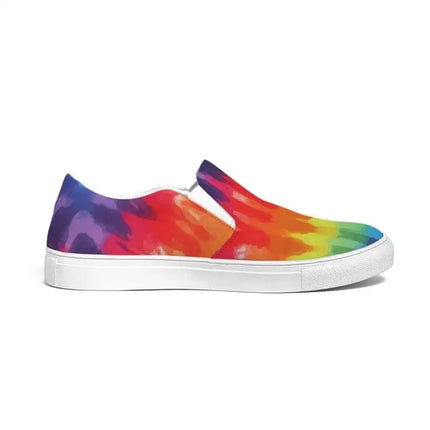 Uniquely You Womens Sneakers - Peace & Love Tie-Dye Style Low Top Slip-On Canvas Shoes