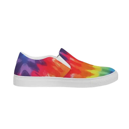 Uniquely You Womens Sneakers - Peace & Love Tie-Dye Style Low Top Slip-On Canvas Shoes