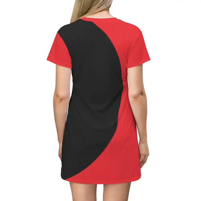 Uniquely You Womens T-Shirt Dress / Curve Side - Bright Red
