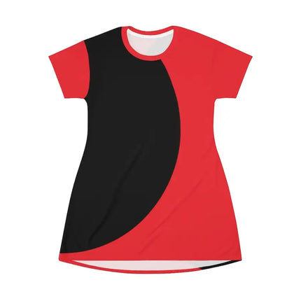 Uniquely You Womens T-Shirt Dress / Curve Side - Bright Red