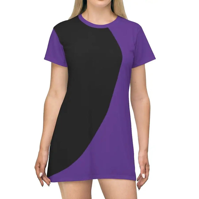 Uniquely You Womens T-Shirt Dress / Curve Side - Purple