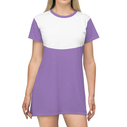 Uniquely You Womens T-Shirt Dress / Top Curve White - Lavender
