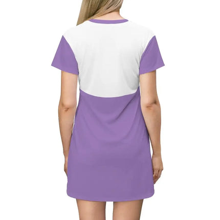 Uniquely You Womens T-Shirt Dress / Top Curve White - Lavender