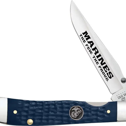 USMC TrapperLock Navy Blue Pocket Knife by Case
